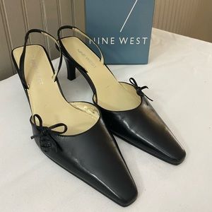 Nine West black sling back size 6.5